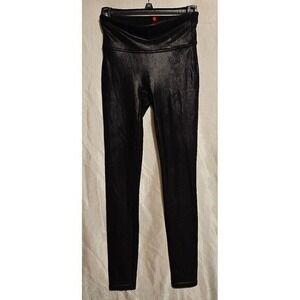 Spanx Black Shiny Yoga Pants by Sara Blakely Size S/P